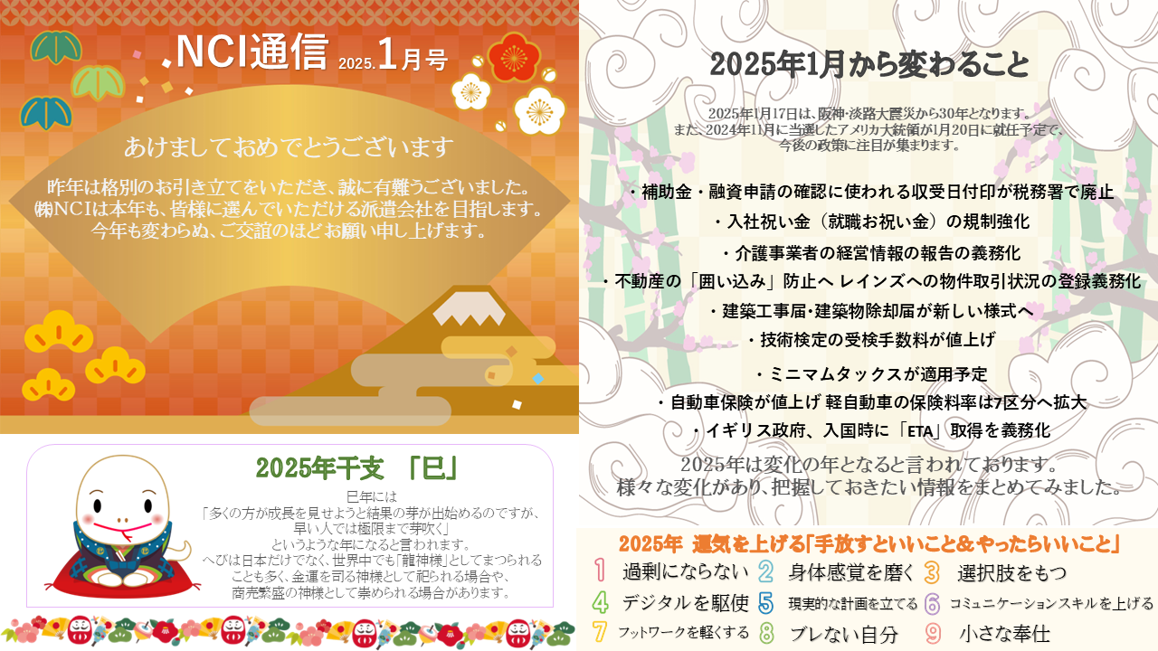 NCI通信2025年1月号☆