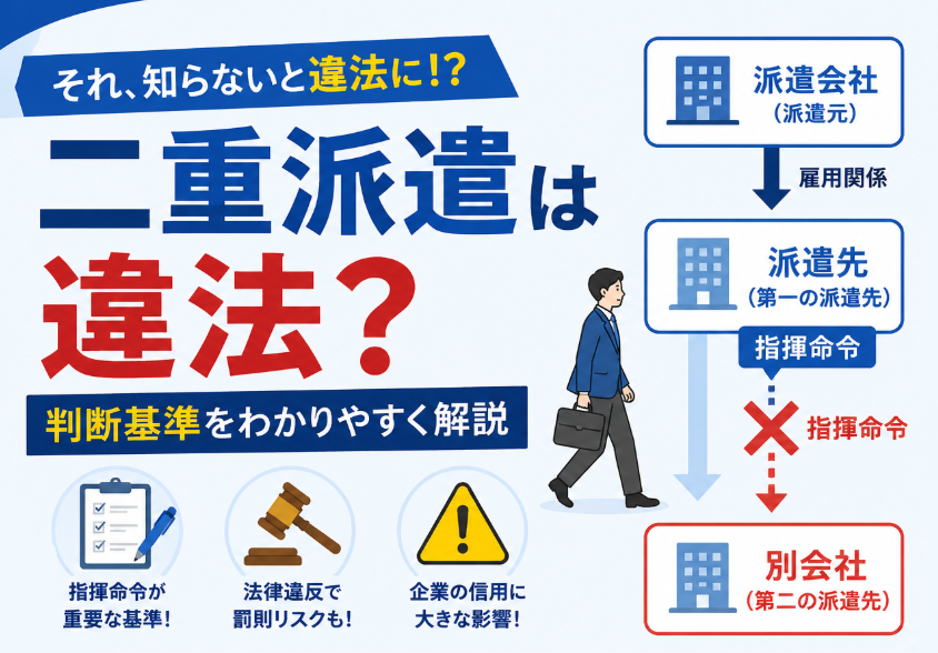 alt="二重派遣は禁止されてる?判断基準は?”