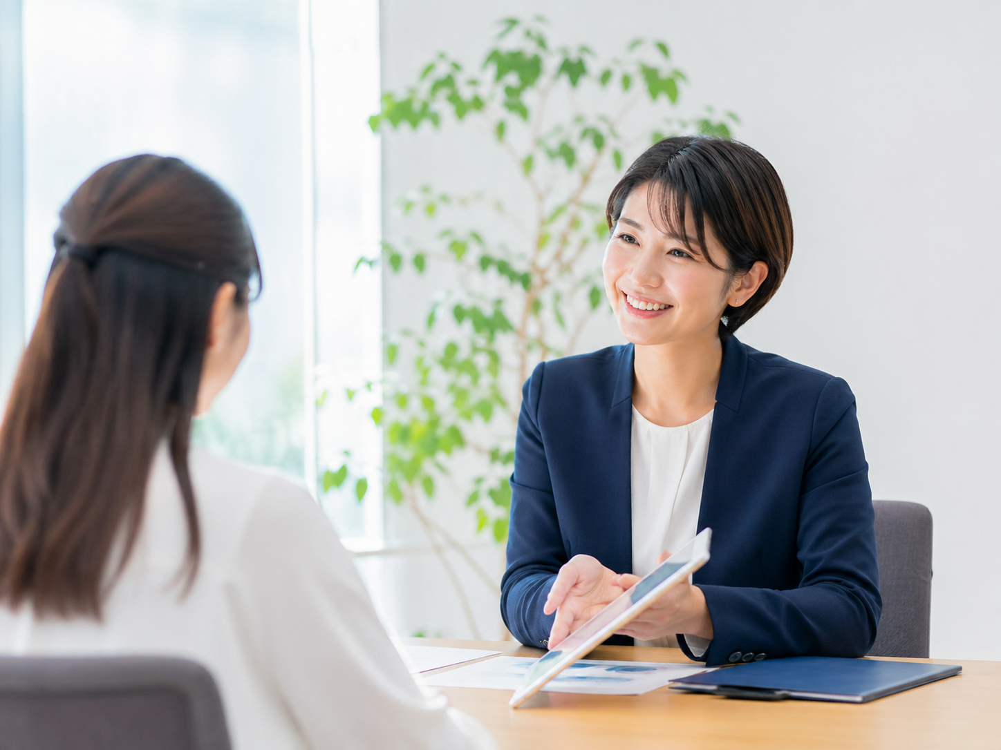 求職者との相談風景
