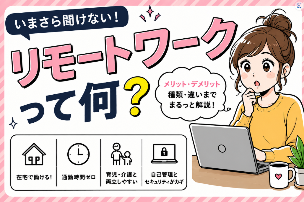 リモートワークとは？テレワーク・在宅勤務との違いや利点・欠点を解説
