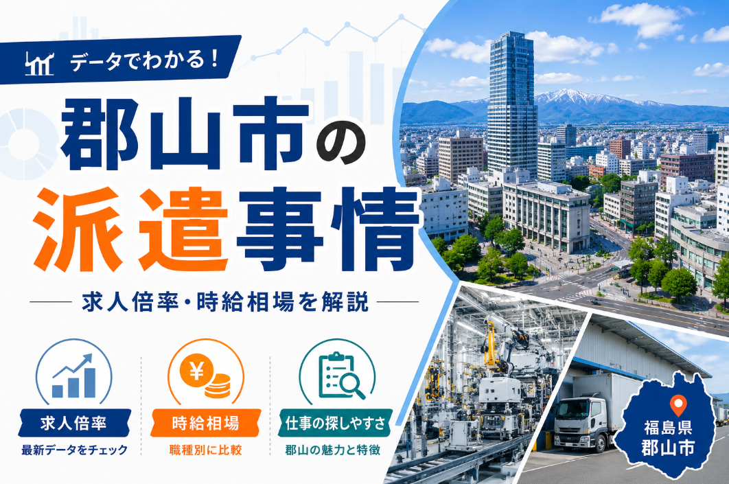 郡山の求人動向や雇用事情は？派遣として働くなら知っておこう