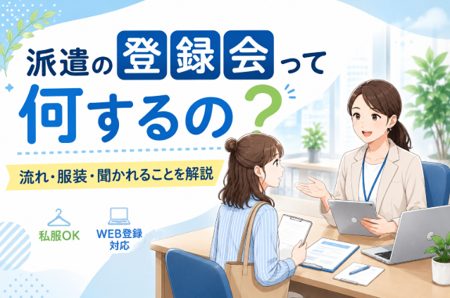 alt="派遣の登録会の様子”